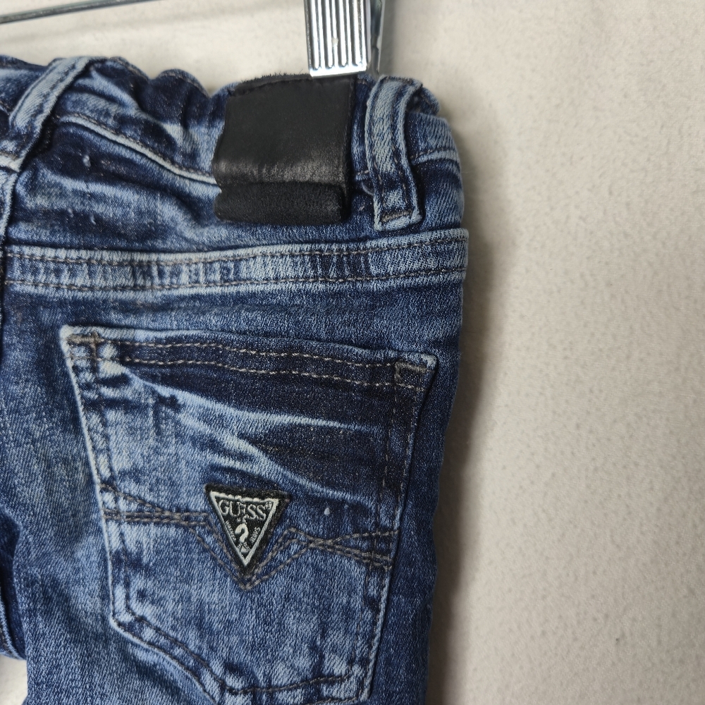 Guess Kids Denim Blue Jeans With Elastic Waist Adjustment Size 2 - Picture 4 of 6